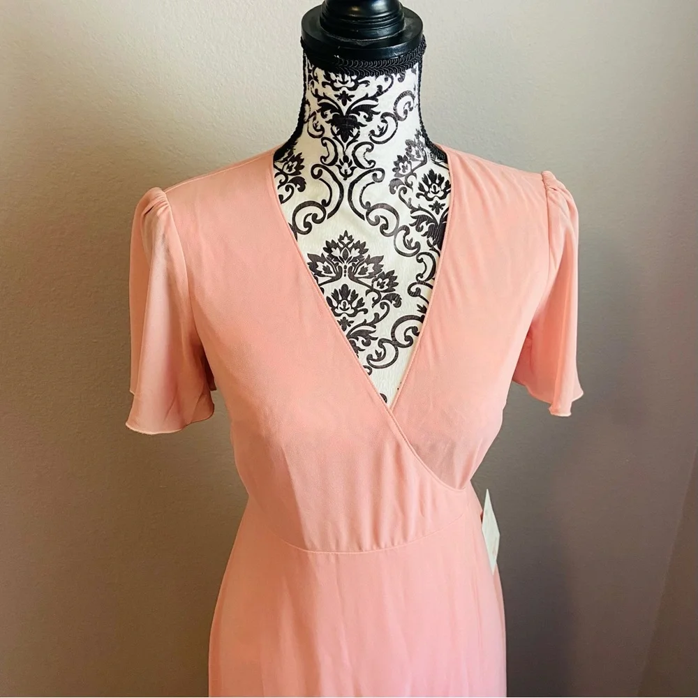 Show Me Your MuMu pink wrap maxi dress - Picture 3 of 12